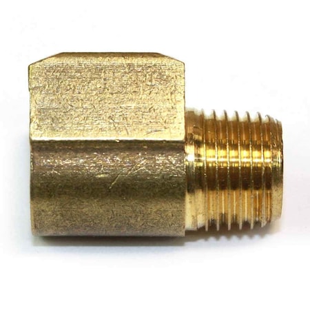 Interstate Pneumatics Brass Street Pipe Elbow Fitting 1/8 Inch NPT - 90 Degree FST22E